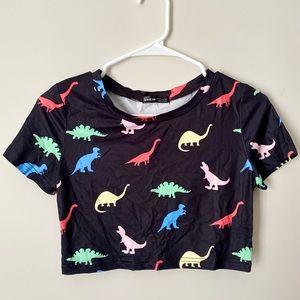 Dinosaur Print Crop Top